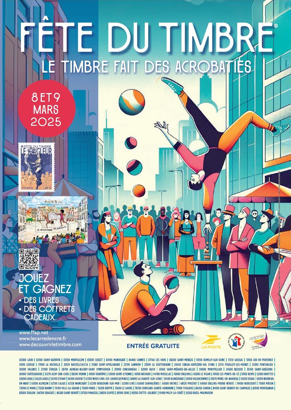 Affiche Fête du Timbre 2025.